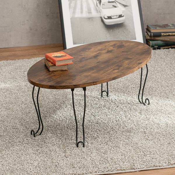 楽天市場】【直送】猫脚折りたたみテーブル（幅80cm・ラウンド）｜姫