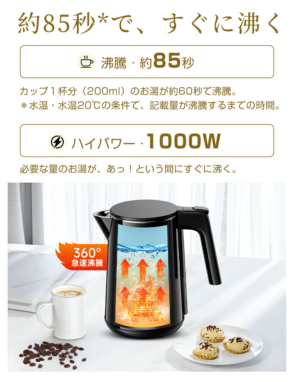 楽天市場】電気ケトル＜□2026モデル□楽天1位！限定COUPONで3,963円