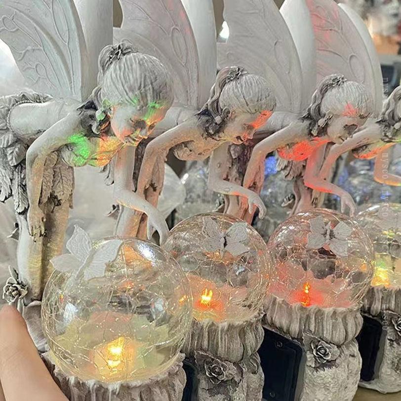 楽天市場】500円OFFクーポン ガーデンオーナメント 花の妖精 天使の