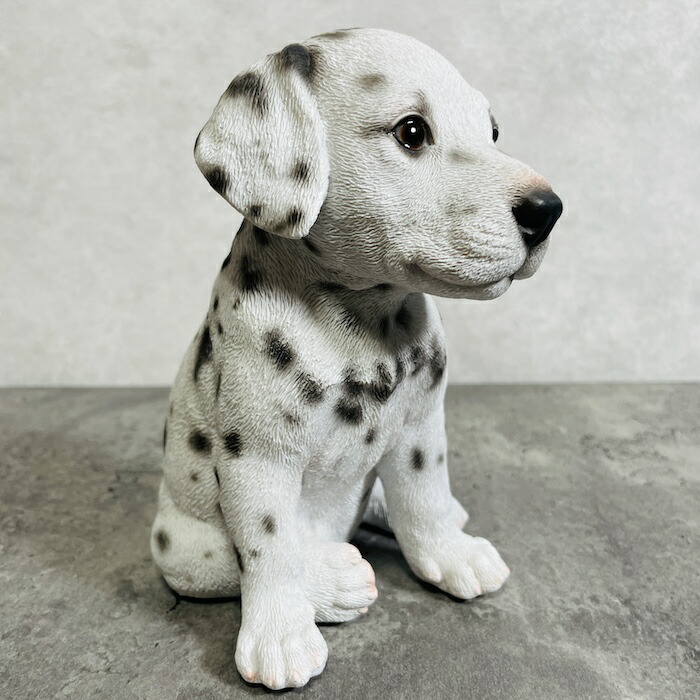 楽天市場】犬 置物 小さい かわいい お座りダルメシアン woobia