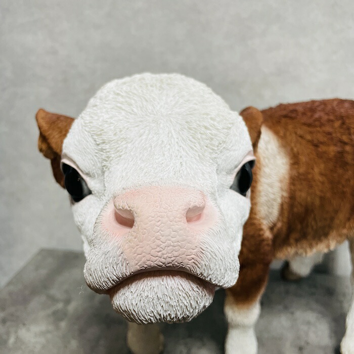 楽天市場】置物 見上げる子牛 高さ42.5cm woobia ウービア 大きい