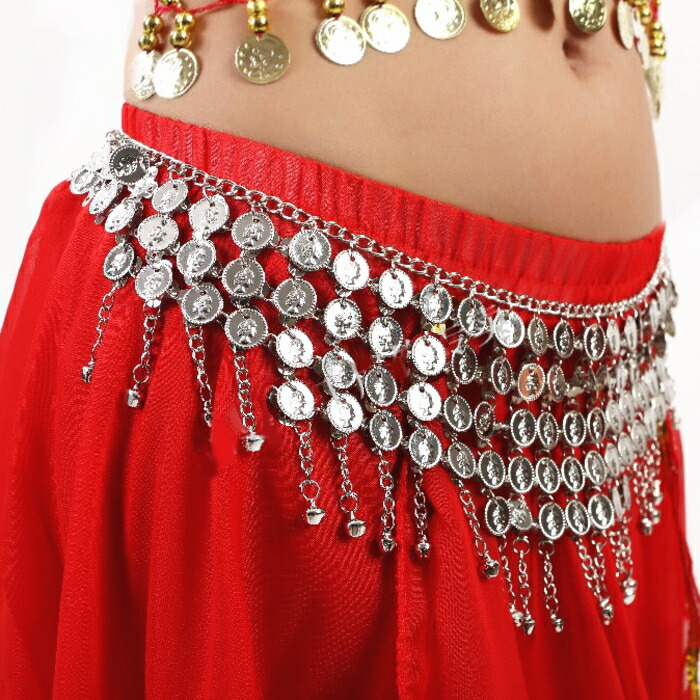 楽天市場】ベリーダンス ヒップスカーフ コイン ヒップベルト ゴールド