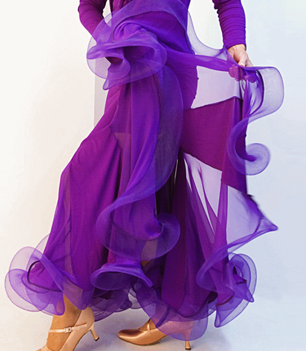 楽天市場】ダンス スカート ボリュームフレア ロングスカート