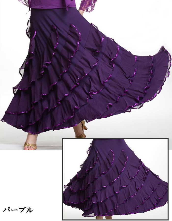 楽天市場】フラメンコ衣装 スカート ファルダ ロングスカート 超