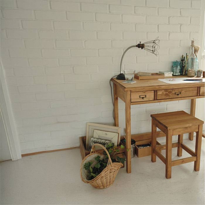 楽天市場】カントリー デスクテーブル 幅120×奥行き50 4色 水色 デスク