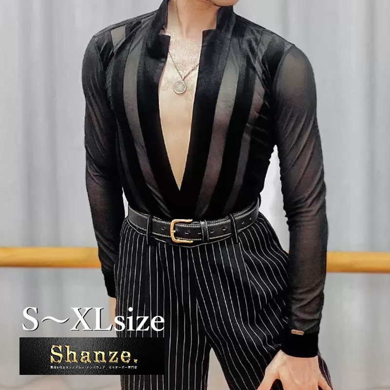 楽天市場】【即日発送】メンズシャツ ラテンシャツ ダンスシャツ