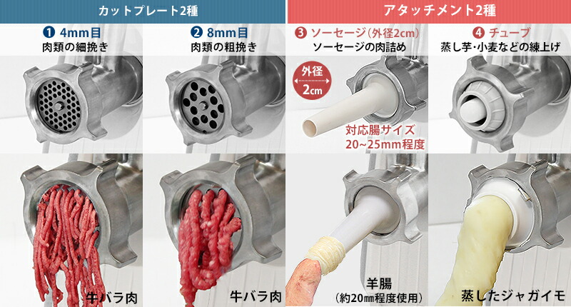 楽天市場】ミナト 電動ミンサー HMM-5 (2種カットプレート付き/100V