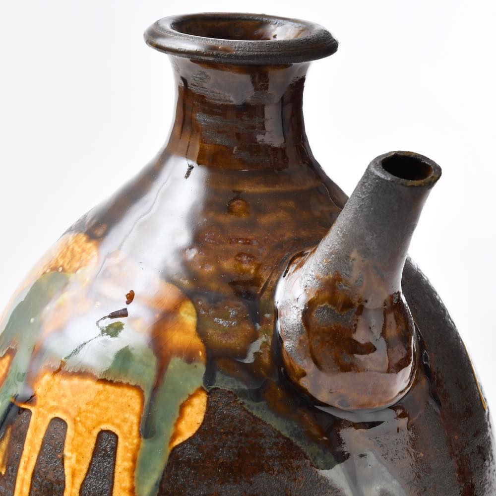 楽天市場】小鹿田焼 坂本浩二窯 二升口付徳利 流し : みんげい おくむら