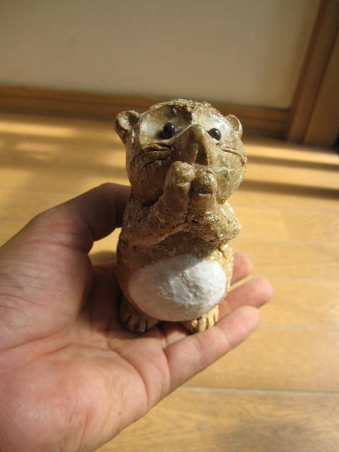 楽天市場】信楽焼き信楽願い 狸 信楽置物 親子ミニたぬき : 園芸百貨店