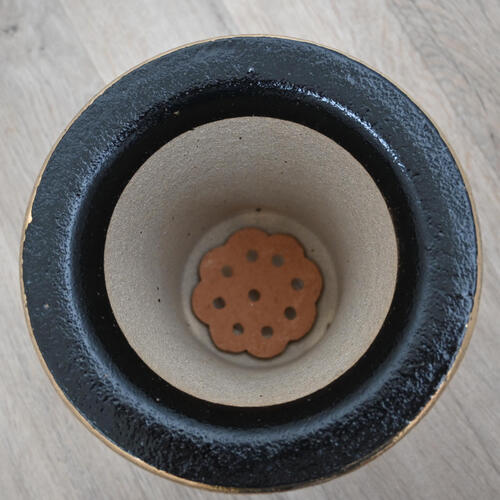 楽天市場】現品 高級 国産 万年青鉢 鶴 京楽焼 6号 植木鉢 オモト ツル