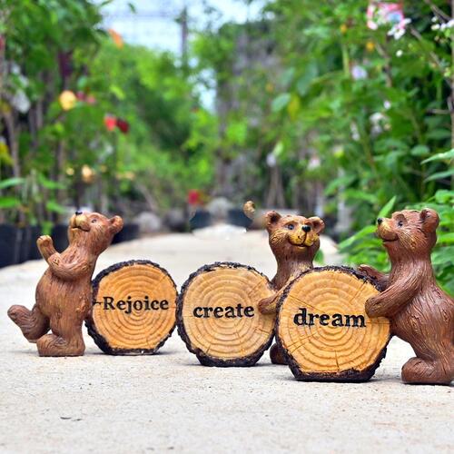 楽天市場】現品です。くまさん 3つセット 傷あり置物 くま 森のくま