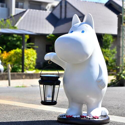 楽天市場】ムーミン ソーラーランタン置物 かわいい置物ソーラーパネル