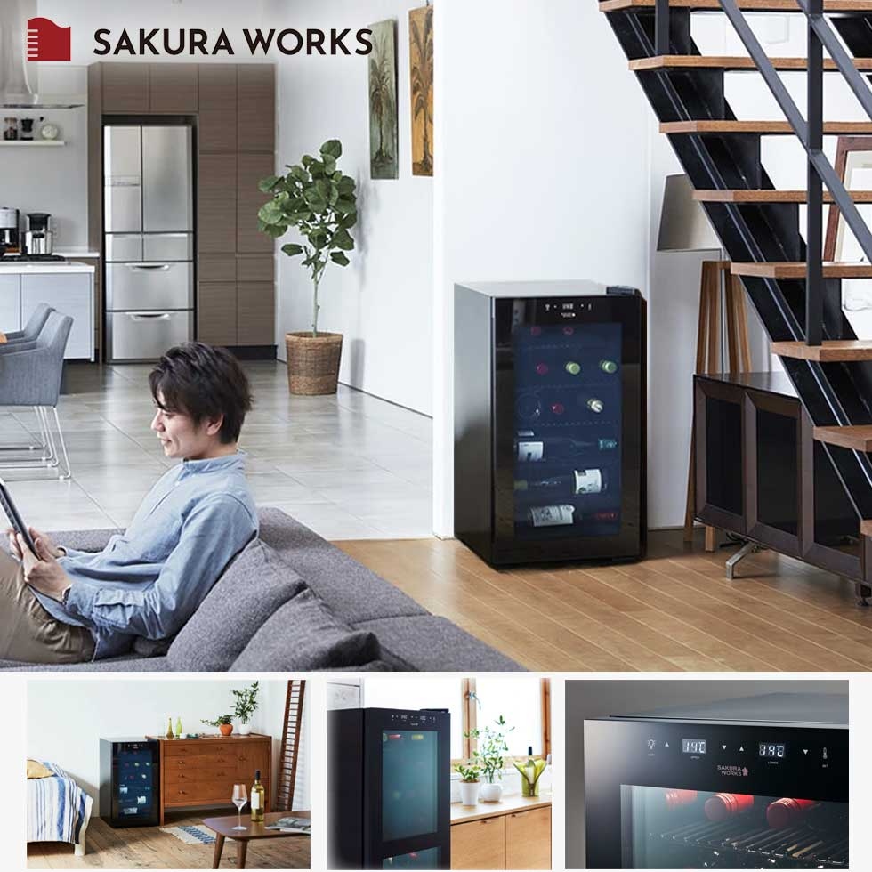 楽天市場】さくら製作所 ワインセラー コンパクト ZERO CLASS Smart SB