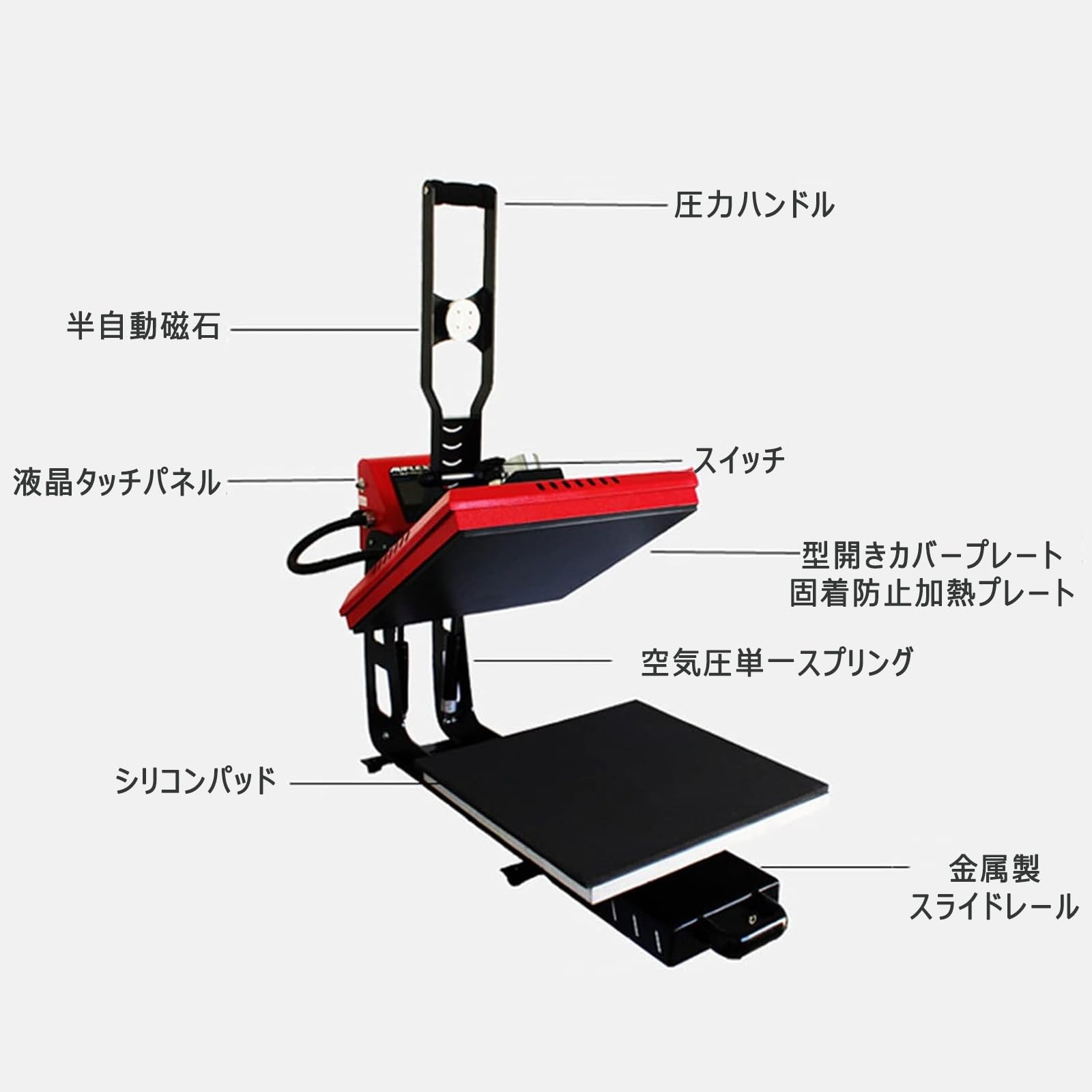 楽天市場】手動熱転写プレス機 Tシャツ熱転写プレス機 ヒートプレス機