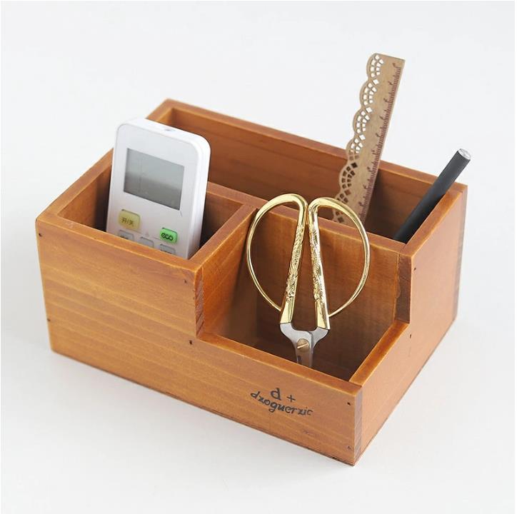 楽天市場】収納ケース レトロ デスクオーガナイザー 天然木 無垢 木目