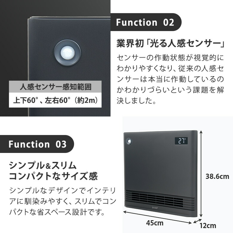 楽天市場】【ポイント12倍】QUADS クワッズ 省エネ大風量スリムパネル