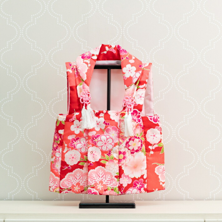 楽天市場】【ワンダフルデー当店P 10倍】被布着 花柄 赤ピンク 女の子