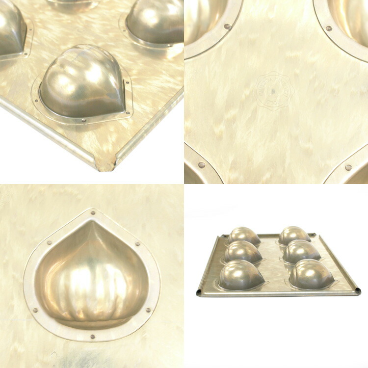 楽天市場】千代田金属 シリコン 加工 栗 マロンケーキ 型 天板 6個付