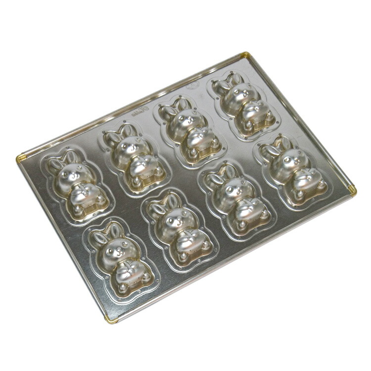 楽天市場】松永製作所 シリコン加工 シルバー うさぴょん 型 8個付