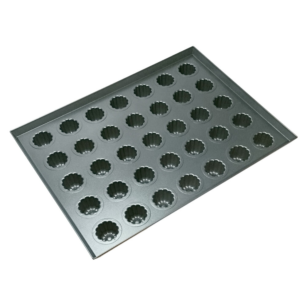 楽天市場】テフロン加工 カヌレ型 天板 35個付 皿型 メタルブラック