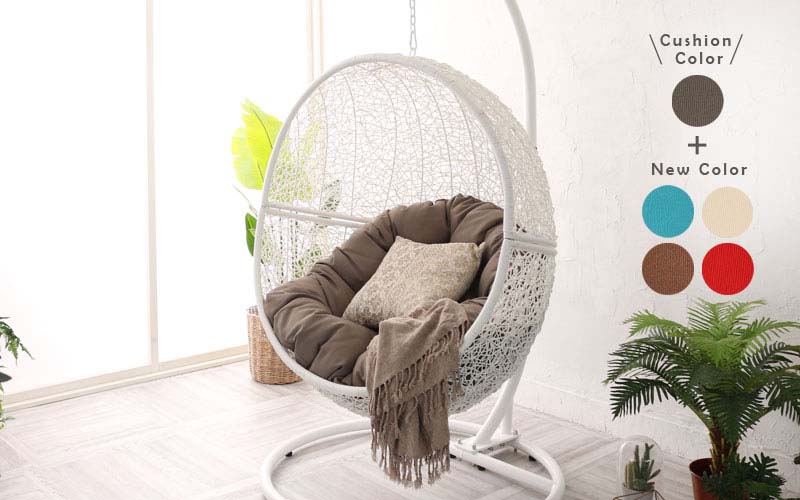 楽天市場】【開梱設置無料】 ハンギングチェア クッション付き ワイド