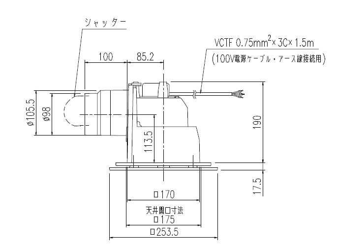 楽天市場】UF-27A LIXIL 浴室用換気扇 天井用 （UF-23A後継機種）送料