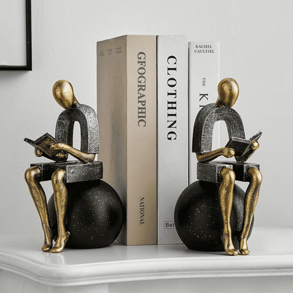 楽天市場】置物 オブジェ 人物 現代アート ミニマリスト読書 思索者