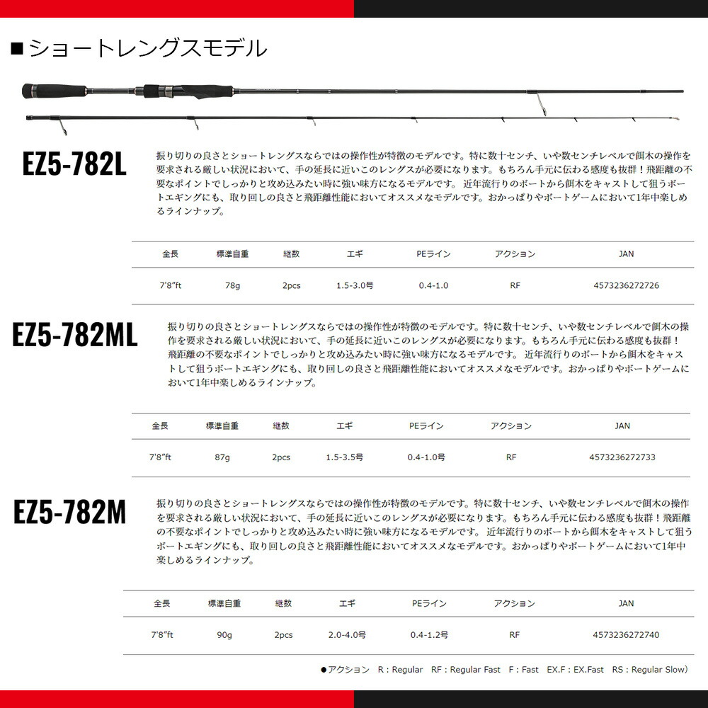 楽天市場】メジャークラフト エギゾースト 5G EZ5-782ML 送料無料
