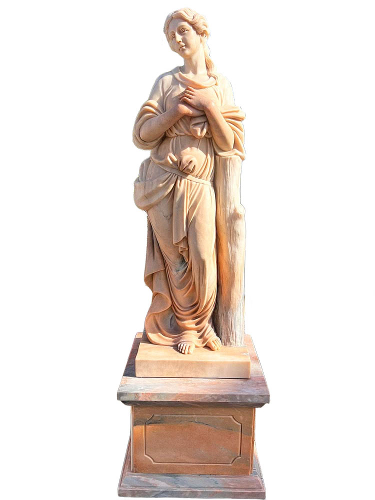 楽天市場】天然大理石彫刻 やすらぎのヴィーナス (冬) ピンク 乙女 H