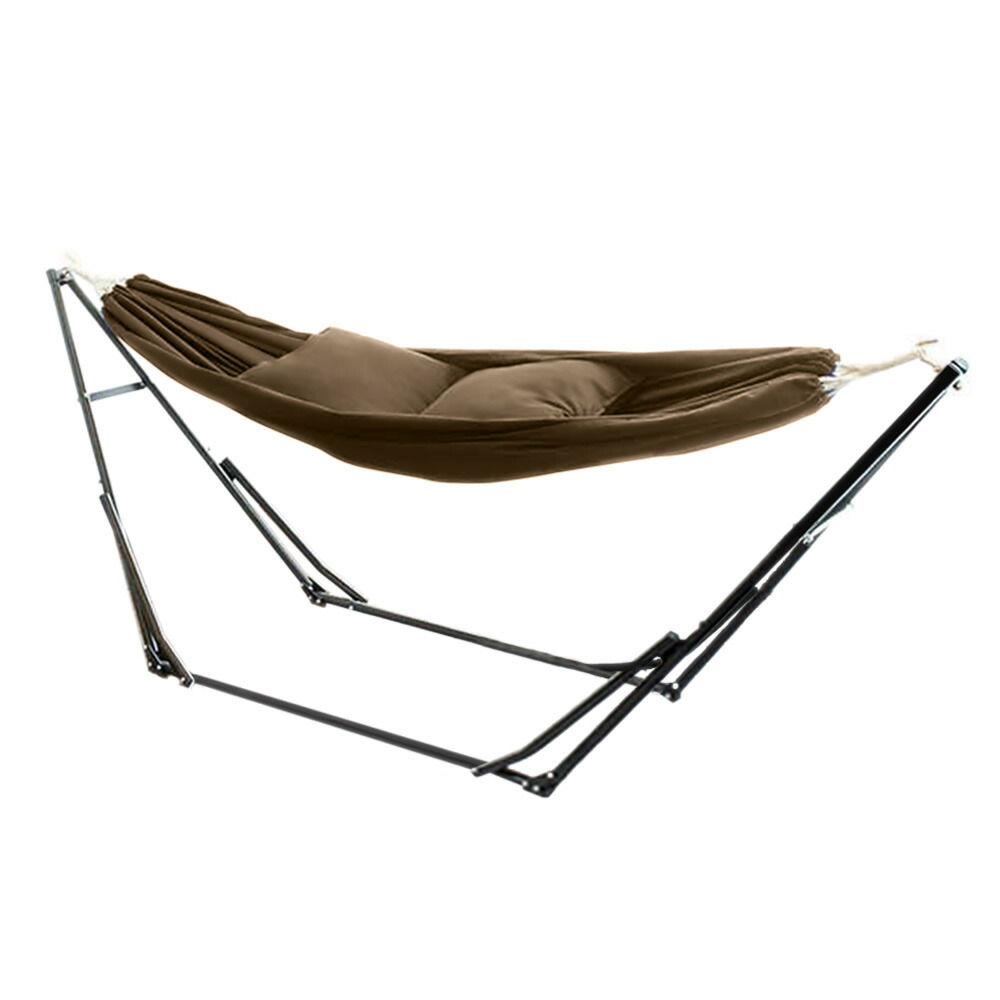 楽天市場】3WAY自立式ポータブルハンモック ブラウン Sifflus シフラス