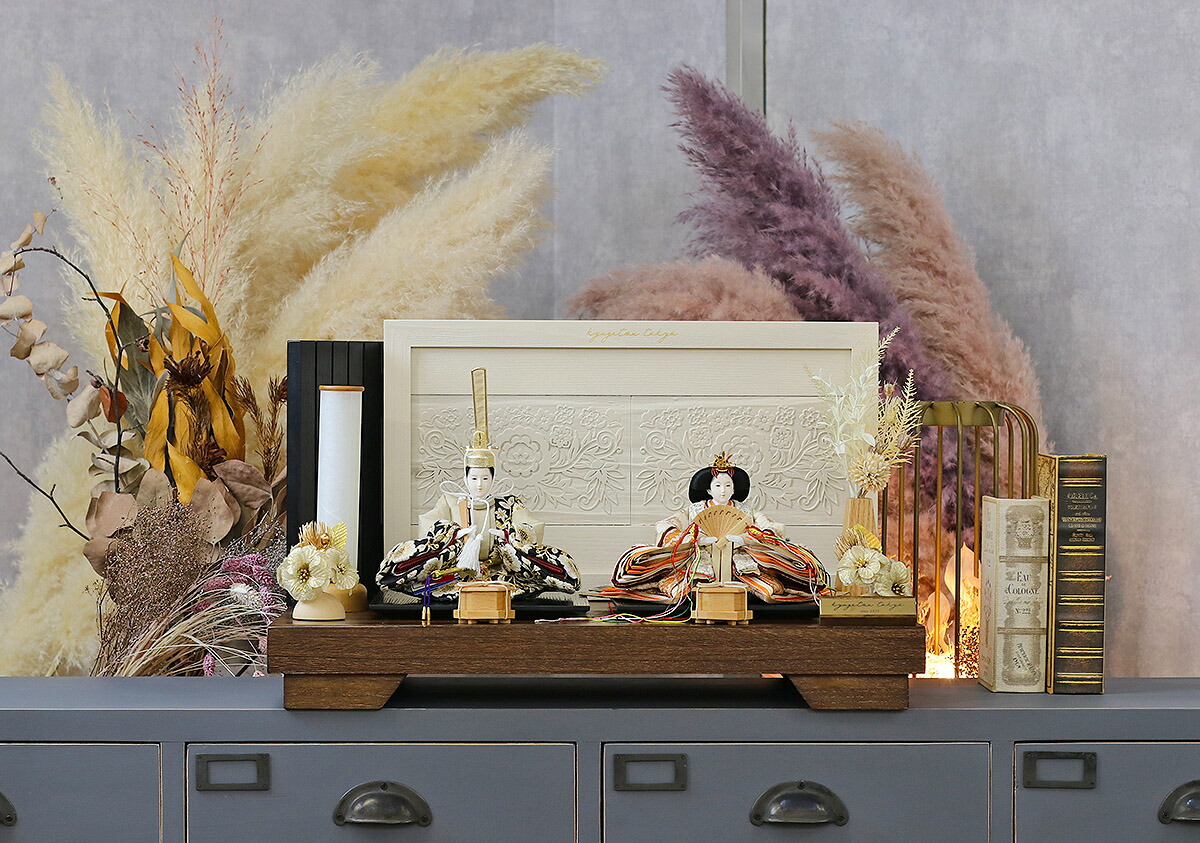 楽天市場】雛人形 コンパクト 親王飾り 二世光匠作 刺繍 衣裳着 京十二