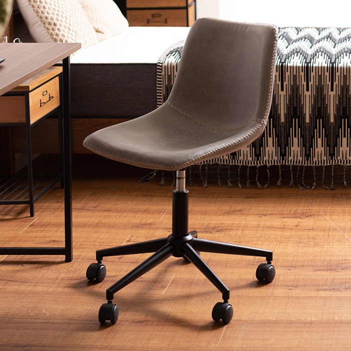 楽天市場】[レビュー特典]レザー デスクチェア ワークチェア