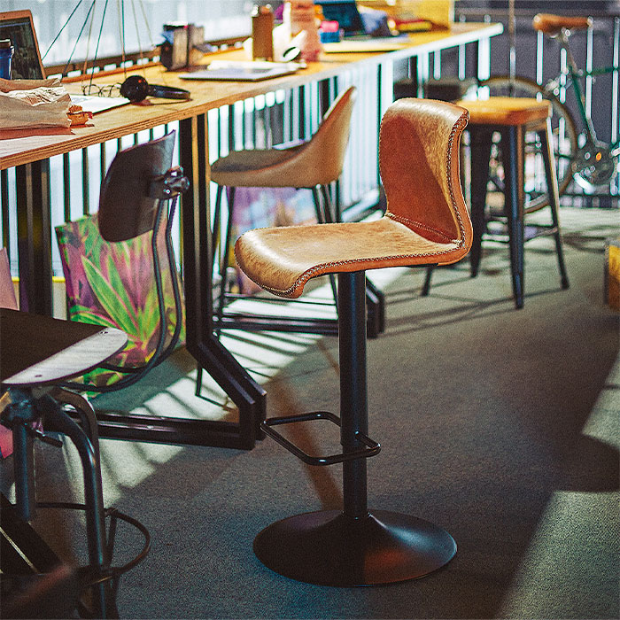 楽天市場】カウンターチェア バーチェア 背もたれ付き ソフトレザー