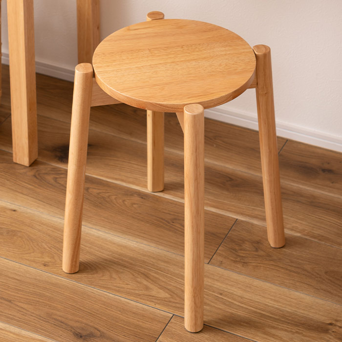 楽天市場】[レビュー特典]北欧風 木製 スツール 4本脚 直径38cm 丸椅子