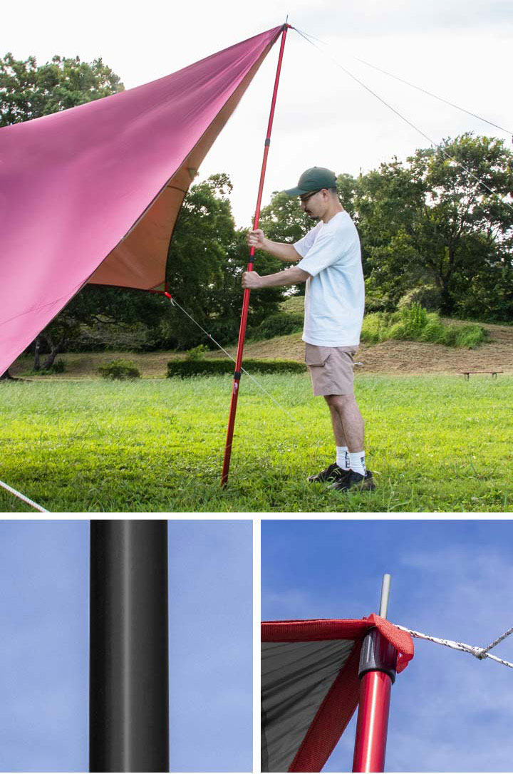 楽天市場】【楽天1位】FIELDOOR テントポール アルミ製テントポール 2