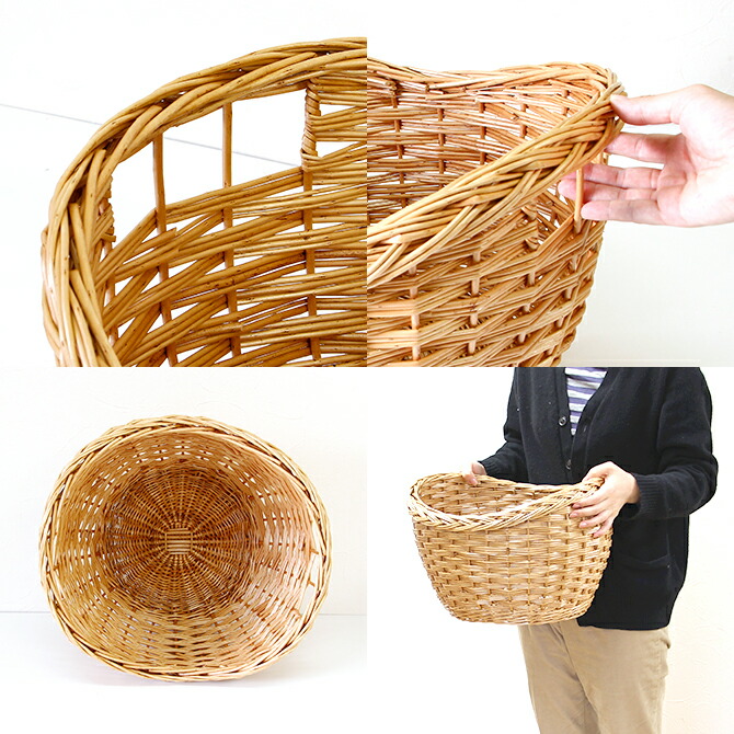 楽天市場】ウィロー製 ラウンド オープン バスケット 「Cindy」かご