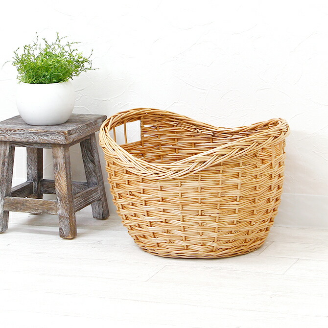 楽天市場】ウィロー製 ラウンド オープン バスケット 「Cindy」かご