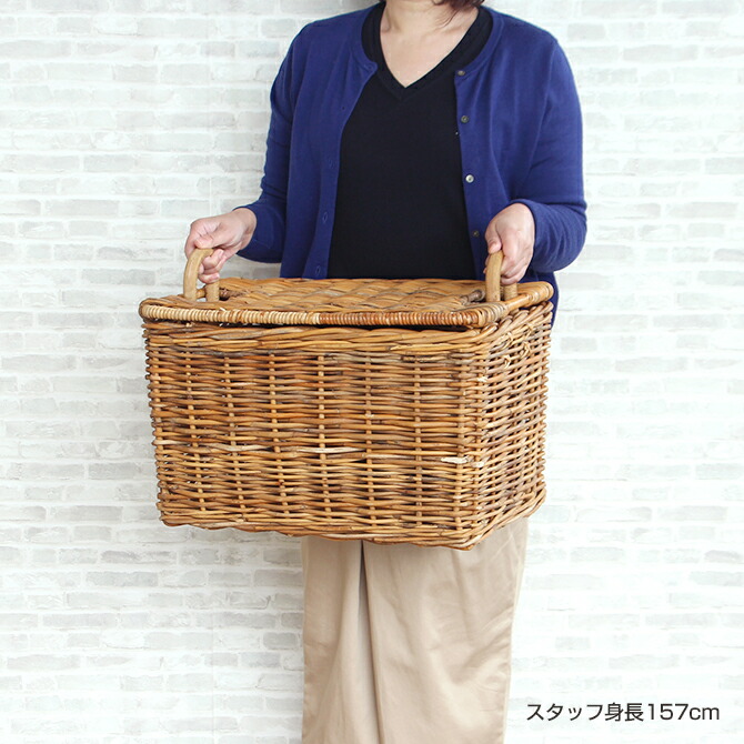 楽天市場】アラログストックバスケットラタン フィリピン かご