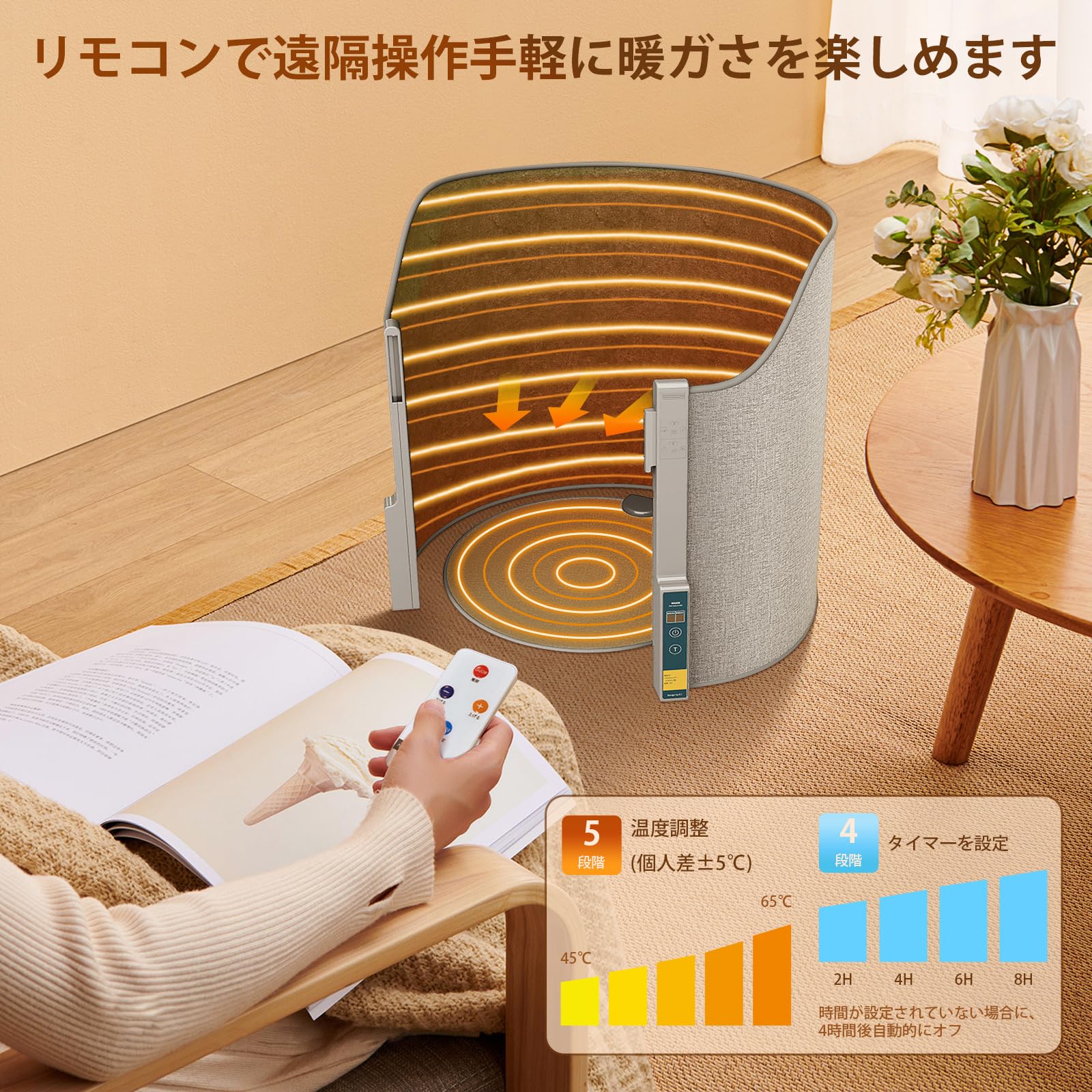 楽天市場】【スーパーSALE限定50%OFF】パネルヒーター 足元 デスク