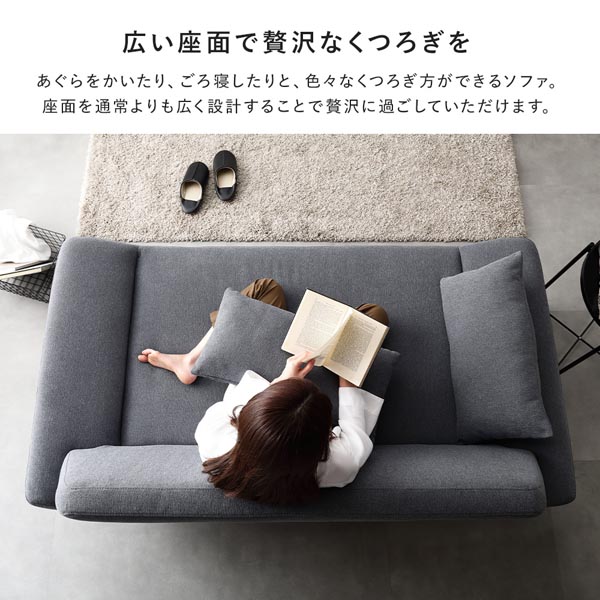 楽天市場】【RASIK】ワイド座面ソファ Plento【プレント】2人掛け