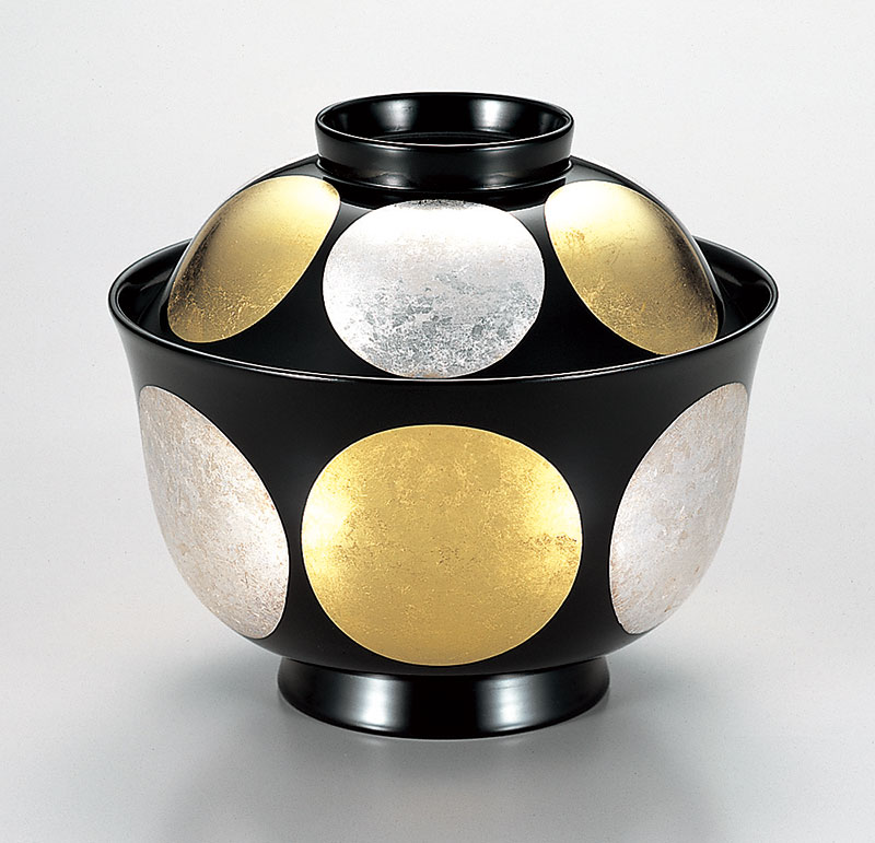 楽天市場】木合 越前漆器 お吸物椀 5客 漆塗り 日月 黒塗り 手描き