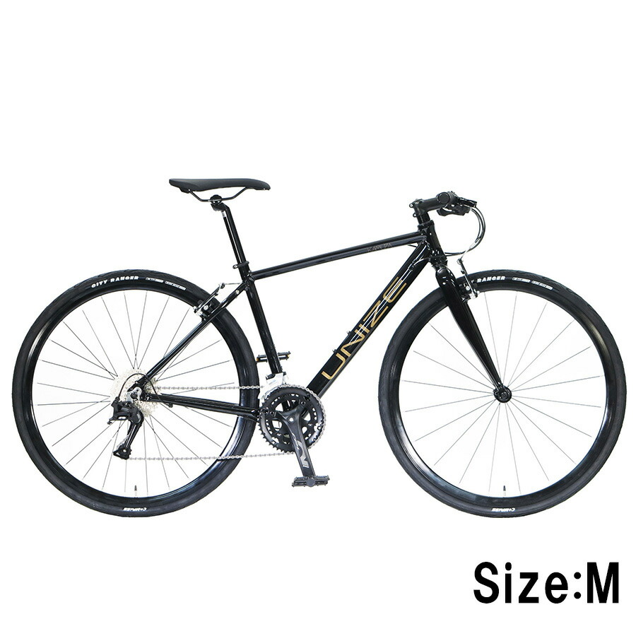 楽天市場】クロスバイク UNIZE Kamuza Black (ユナイズ カムザ