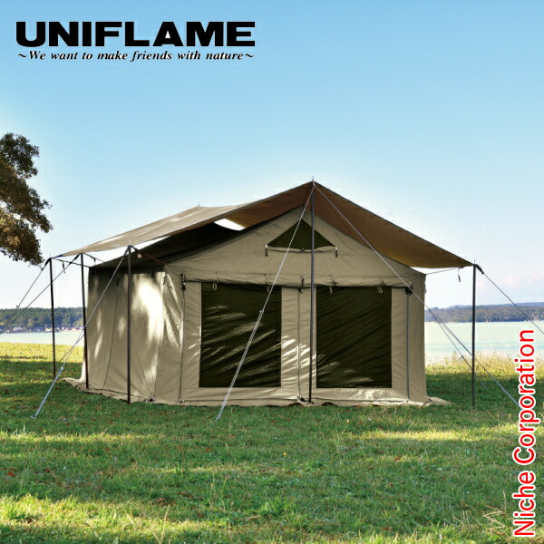 楽天市場】ユニフレーム REVOスクエアウォール 3x3 TC TAN UNIFLAME