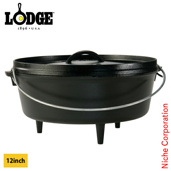 楽天市場】ロッジ キャンプ ダッチオーブン 12インチ ディープ l12dco3