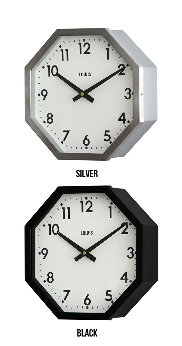楽天市場】Lowis Industry Octagon Clock / ルイスインダストリー