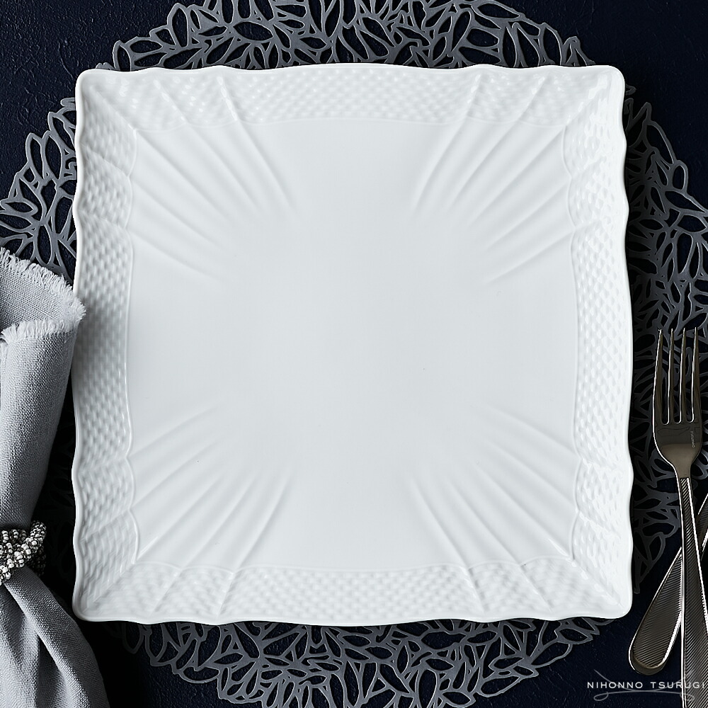 楽天市場】ベッキオホワイト スクエアプレート 27の通販