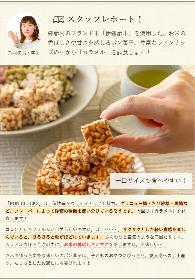 楽天市場】ポン菓子「PON BLOCKS」3種3袋入り Aセット（おさとう