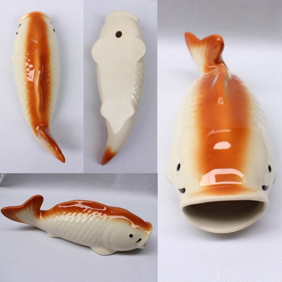 楽天市場】【50円クーポン配布スーパーSALE】鯉の掛け花 赤 陶器製