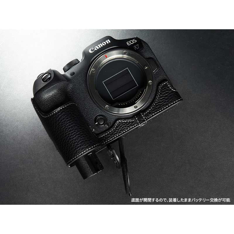 楽天市場】Canon EOS R7 専用 レザー ケース Black ブラック TP