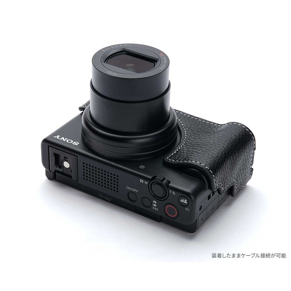 楽天市場】SONY VLOGCAM ZV-1M2 ZV-1F 専用 レザー ケース Black